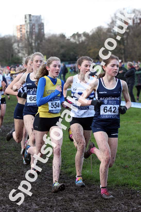 Womens under-17s and IAAF Junior Womens 2017 British Athletics Liverpool Cross Challenge, Sefton Park, Liverpool. Photo:  David T. Hewitson/Sports for All Pics